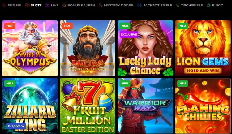 N1Bet Casino Spieleauswahl
