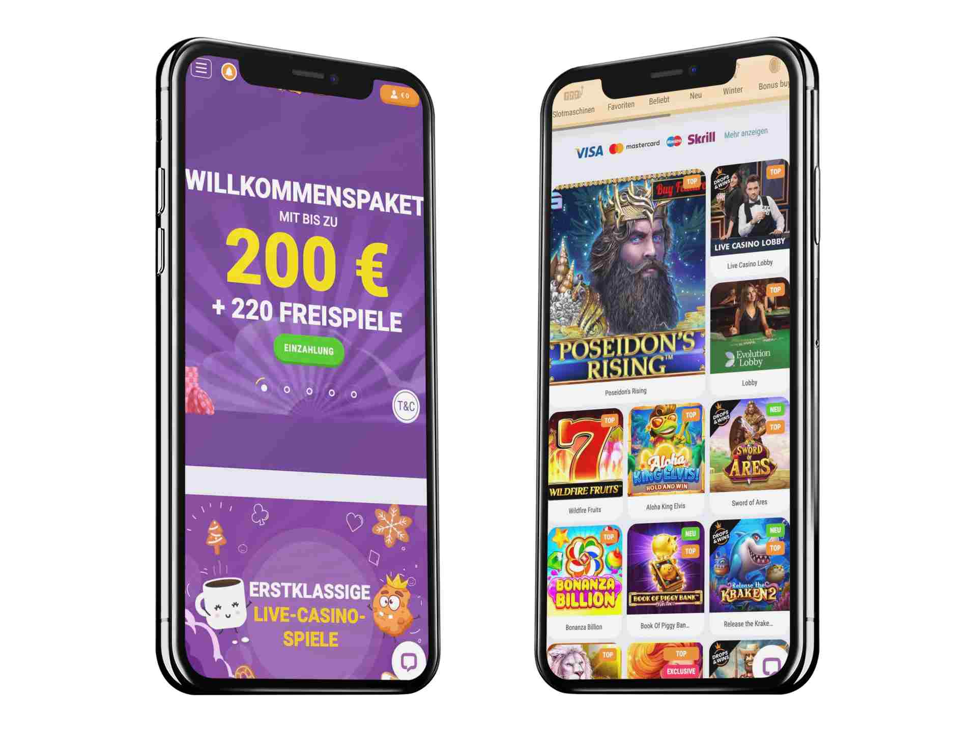 Cookie Casino mobile Ansicht 