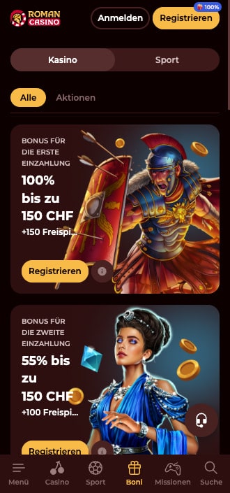 roman casino bonus