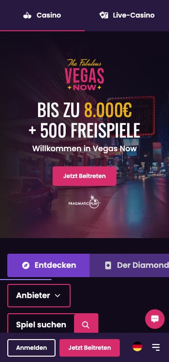 vegas now casino willkommensbonus