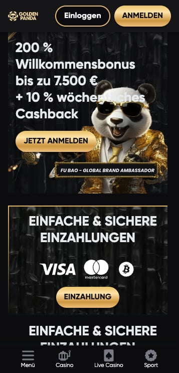 golden panda casino willkommensbonus