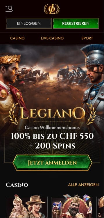 legiano casino bonus